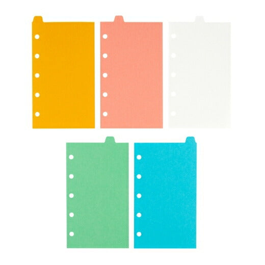 ASHFORD System Diary Refill Micro5 (5 holes) Color Index Top 5-tier MICRO5 6 holes M5 Pocket Season Game Ring Genuine Leather Schedule Book Diary Timekeeper :4535036714349