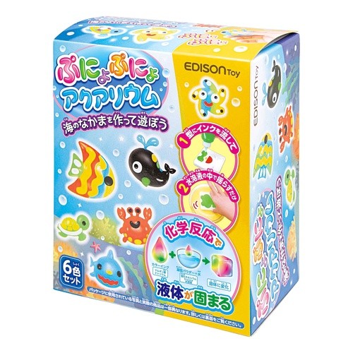 ＃EDISON TOYぷにょぷにょアクアリウム海のなかまを作って遊ぼう6色セット ｼｬﾁﾊﾀ :4544742993924