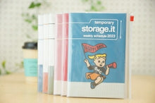 Load image into Gallery viewer, [Personalization available] [30% OFF] Planner/Scheduler MARKS 2023 (starts Jan, or Dec 2022) Weekly Left-Handed (Horizontal) B6 Storage.it Osamu Goods Seiji Matsumoto PAUL&amp;JOE - Cute, stylish planner cover: 4550045033106

