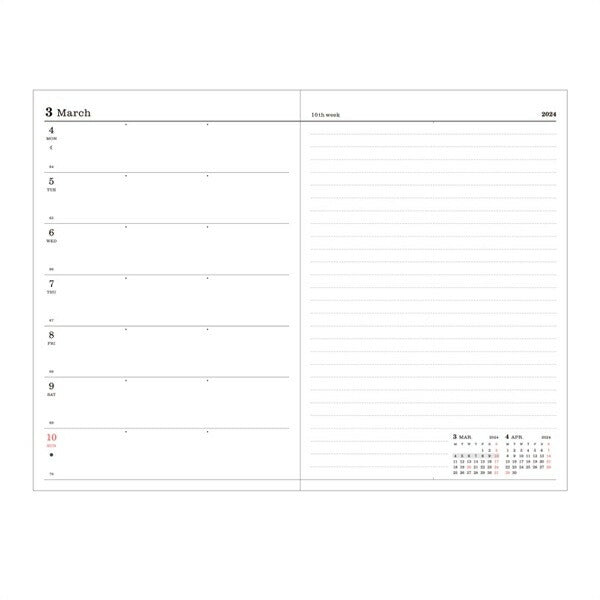【メール便送料無料】 MARKS ﾏｰｸｽ 手帳 2024年 4月 始まり (2024年3月始まり) 週間ﾚﾌﾄ式(ﾎﾘｿﾞﾝﾀﾙ) B6 ﾊｰﾄﾌｰﾌﾟ付きｶﾊﾞｰ ﾎﾞﾀﾝ ﾌﾗｯﾌﾟ ﾎﾟｰﾙｱﾝﾄﾞｼﾞｮｰ おしゃれ 大人かわいい かわいい ｽｹｼﾞｭｰﾙ帳 手帳のﾀｲﾑｷｰﾊﾟｰ :4550045070279