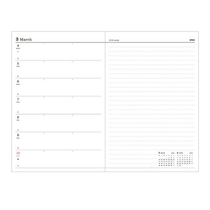 【メール便送料無料】 MARKS ﾏｰｸｽ 手帳 2024年 4月 始まり (2024年3月始まり) 週間ﾚﾌﾄ式(ﾎﾘｿﾞﾝﾀﾙ) B6 ﾊｰﾄﾌｰﾌﾟ付きｶﾊﾞｰ ﾎﾞﾀﾝ ﾌﾗｯﾌﾟ ﾎﾟｰﾙｱﾝﾄﾞｼﾞｮｰ おしゃれ 大人かわいい かわいい ｽｹｼﾞｭｰﾙ帳 手帳のﾀｲﾑｷｰﾊﾟｰ :4550045070279