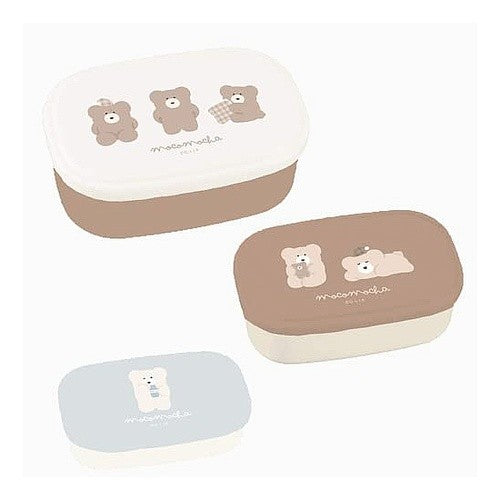 ＃ほっこりﾓｺﾓｶ 抗菌3P入れ子ﾗﾝﾁBOX(長方形) ﾓｺﾓｶ ｸｰﾘｱ :4550391797288
