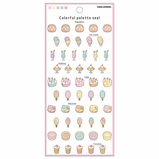 ＃PMｶﾗﾌﾙﾊﾟﾚｯﾄｼｰﾙ/SWEETS PMカラフルパレットシール/スイーツパレード --- カミオジャパン(Kamiojapan) カラフルパレットシール【スイーツ】おしゃれ デコレーション 204916 : PM Colorful Palette Sea : PM Colorful Palette Seal/SWEET :4550432049161