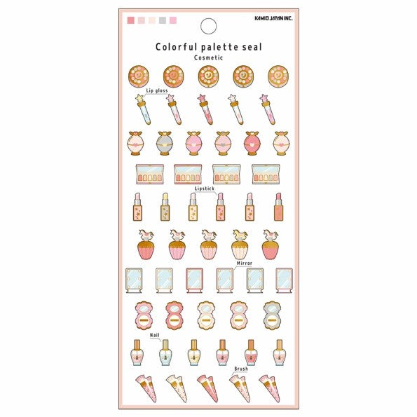 ＃PMｶﾗﾌﾙﾊﾟﾚｯﾄｼｰﾙ/COSMETIC カミオジャパン シール カラフルパレット コスメデザインステッカー --- カミオジャパン(Kamiojapan) カラフルパレットシール【コスメティック】おしゃれ デコレーション 204918 : PM Colo : PM Colorful Pallet Seal/COSMET :4550432049185