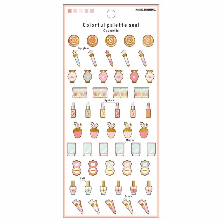 ＃PMｶﾗﾌﾙﾊﾟﾚｯﾄｼｰﾙ/COSMETIC カミオジャパン シール カラフルパレット コスメデザインステッカー --- カミオジャパン(Kamiojapan) カラフルパレットシール【コスメティック】おしゃれ デコレーション 204918 : PM Colo : PM Colorful Pallet Seal/COSMET :4550432049185