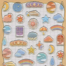 Load image into Gallery viewer, KAMIO JAPAN KAMIO JAPAN Seal, Nuance Glass Seal, Sky, Weather, Sticker Book, Lucky Bag, Round, Stylish, Album, Decoration, Heart, Lots of Stickers, Smartphone, Reward, Flower, Cute, Schedule Book, Notebook Timekeeper :4550432074316
