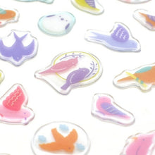Load image into Gallery viewer, KAMIO JAPAN Stickers - Nuance Glass Seal Birds Sticker Album Lucky Bag Round Stylish Album Decoration Heart Bulk Stickers Smartphone Reward Flower Cute Schedule Book Notebook Timekeeper: 4550432074330
