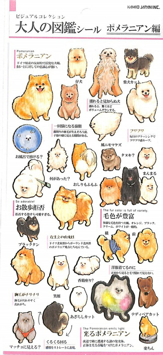 KAMIO JAPAN ｶﾐｵｼﾞｬﾊﾟﾝ ｼｰﾙ ･ PM大人の図鑑ｼｰﾙ/ﾎﾟﾒﾗﾆｱﾝ 大人の図鑑ｼﾘｰｽﾞ  大人の図鑑ｼｰﾙ おもしろ文具 ｶﾐｵｼﾞｬﾊﾟﾝ ｼｰﾙ 大人文具  ｽｹｼﾞｭｰﾙ帳 手帳のﾀｲﾑｷｰﾊﾟｰ :4550432077355