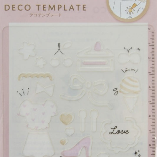 ＃PMﾃﾞｺﾃﾝﾌﾟﾚｰﾄ/ｶﾞｰﾘｰ カミオジャパン --- デコテンプレートシール ガーリー : PM deco template/Garry :4550432093805