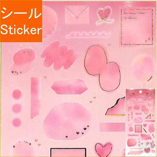 ＃PM色で語るｼｰﾙ/初恋 PM色で語るシール／初恋 Mon Atelier トレーシングシール くすみピンクのコラージュ風ステッカー カミオジャパン(Kamiojapan) --- [シールシート]色で語るシール/初恋 カミオジャパン デコレーション 手帳デコ  : Seals told in PM colors/first  :4550432132559