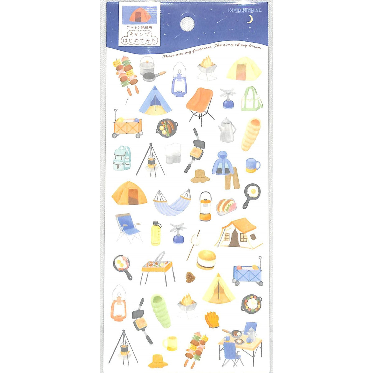 ＃PMはじめてみたｼｰﾙ/ｷｬﾝﾌﾟ --- カミオジャパン(Kamiojapan) [シールシート]はじめてみたシール/キャンプ カミオジャパン デコレーション 手帳デコ グッズ 通販 : PM first try seal/camp :4550432134133