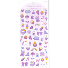 画像をギャラリービューアに読み込む, ＃PMﾊﾟﾌｨｰｱｲｺﾝｼｰﾙ/ﾊﾟｰﾌﾟﾙ Puffy Icon Seal PURPLE ゆめかわパープルのふんわり立体ステッカー --- : PM puffy icon seal/purple :4550432134836
