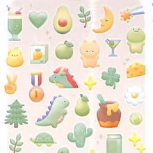画像をギャラリービューアに読み込む, ＃PMﾊﾟﾌｨｰｱｲｺﾝｼｰﾙ/ｸﾞﾘｰﾝ Puffy Icon Seal GREEN パステルグリーンのふわふわ立体ステッカーセット --- カミオジャパン(Kamiojapan) シール Seal【GREEN】グリーン ステッカー デコレーション かわいい : : PM puffy icon seal/green :4550432134843
