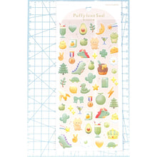 画像をギャラリービューアに読み込む, ＃PMﾊﾟﾌｨｰｱｲｺﾝｼｰﾙ/ｸﾞﾘｰﾝ Puffy Icon Seal GREEN パステルグリーンのふわふわ立体ステッカーセット --- カミオジャパン(Kamiojapan) シール Seal【GREEN】グリーン ステッカー デコレーション かわいい : : PM puffy icon seal/green :4550432134843
