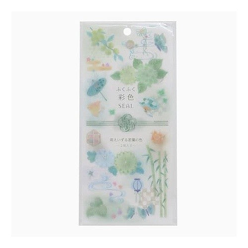 ＃PMふくふく彩色ｼｰﾙ/萌えいずる若葉 カミオジャパン(Kamiojapan) --- [シールシート]ふくふく彩色シール/萌えいずる若葉の色 : PM Fukufuku colored seal/Moe Izuru Wakaba :4550432185098