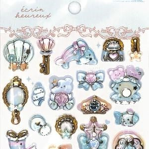 ＃PM ECRINHEUREU X SEAL シェル : ステッカー マーメイド ゆめかわ パステル 貝殻 リボン ティアラ : カミオジャパン : PM ECRINHEUREU X SEAL : 4550432206366