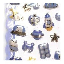 画像をギャラリービューアに読み込む, ＃PMMARSHMALLANG ｼｰﾙ あおいろ ましゅまろ 宇宙柄 パフェ ロケット クラゲ くま リボン カメラ デコレーション ぷっくりシール カミオジャパン :4550432237612
