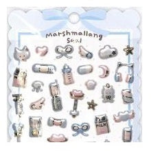 画像をギャラリービューアに読み込む, ＃PMMARSHMALLANGｼｰﾙ/みずいろましゅま ぷっくり ミルキー パステル ゆめかわ かわいい 癒し レトロ 携帯 小物 デコレーション カミオジャパン :4550432237636
