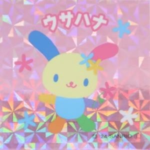 ＃PM ｻﾝﾘｵ ｺﾚｷﾗｽﾃｯｶｰ ｳｻﾊﾅ ホログラム ピンク背景 カラフル うさぎ キャラクター お花柄 デコレーション 可愛い 手帳 ノート スクラップブック プレゼント用 カミオジャパン :4550432240513