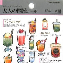 画像をギャラリービューアに読み込む, ＃大人の図鑑 ＃PM 大人の図鑑ｼｰﾙ ｼﾞｭｰｽ カフェ柄 タピオカ チーズティー クリームソーダ いちごミルク おしゃれ SNS映え カミオジャパン :4550432263093
