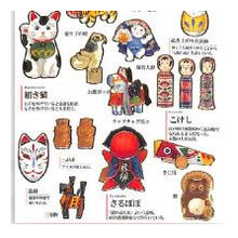 Load image into Gallery viewer, PM大人の図鑑ｼｰﾙ/郷土玩具 日本伝統工芸 和雑貨 レトロ 木彫りの熊 招き猫 だるま カミオジャパン(Kamiojapan) :4550432263680
