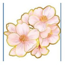 画像をギャラリービューアに読み込む, ＃大人の図鑑 ＃大人の図鑑 ｽｰﾂｹｰｽｽﾃｯｶｰ 桜の花 優しいピンクとゴールド縁 日本製 カミオジャパン :4550432265981
