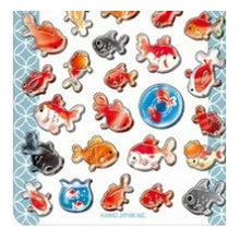 画像をギャラリービューアに読み込む, ＃ぽってり小町しｰる KINGYO 金魚 シール ぷっくりシール 夏 ステッカー 和風デザイン かわいい 和柄デコレーション 夏祭り カミオジャパン :4550432268920
