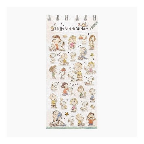 ＃PMﾌﾗｯﾌｨｰｽｹｯﾁｽﾃｯｶｰ/SNﾌﾚﾝｽﾞ カミオジャパン(Kamiojapan) --- カミオジャパン スヌーピー フラッフィースケッチステッカーズ スヌーピー&フレンズ 284609 PEANUTS ピーナッツ : PM Fluffy Sketch : PM Fluffy Sketch Sticker/SN Fr :4550432284609