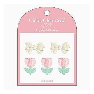 ＃PMﾁｬﾑﾁｬﾑｼｰﾙﾌﾟﾗｽ/ﾘﾎﾞﾝﾌﾗ カミオジャパン(Kamiojapan) --- カミオジャパン ステッカー CHAM SEAL PLUS リボン&フロ 230357 : PM Cham Cham Seal Plus/Ribbon Fla :4550432303577