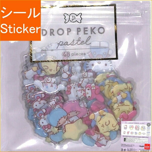 KAMIO JAPAN ｶﾐｵｼﾞｬﾊﾟﾝ ｼｰﾙ ･ DROPPEKO PASTELｼｰﾙ/ｻﾝﾘｵｷｬﾗｸﾀｰｽﾞ ｼｰﾙ帳 福袋 丸 おしゃれ ｱﾙﾊﾞﾑ ﾃﾞｺﾚｰｼｮﾝ ﾊｰﾄ 大量 ｽﾃｯｶｰ ｽﾏﾎ ごほうび 花 かわいい  ｽｹｼﾞｭｰﾙ帳 手帳のﾀｲﾑｷｰﾊﾟｰ :4550451020899