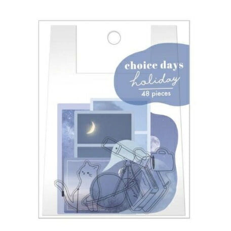 KAMIOJAPAN Stickers - Choice Days Holiday Sticker Midnight, Sticker Album Lucky Bag, Round, Stylish, Album Decoration, Heart, Large Quantity, Stickers, Smartphone, Reward, Flower, Cute, Schedule Book, Notebook Timekeeper: 4550451046424