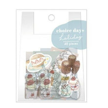 Load image into Gallery viewer, KAMIOJAPAN Kamio Japan Stickers - Choice Days Holiday Stickers Like Sweets Sticker Book Lucky Bag Round Stylish Album Decoration Heart Lots of Stickers Smartphone Reward Flower Cute Schedule Book Notebook Timekeeper :4550451046455
