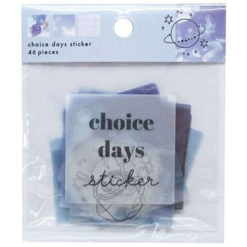 CRUX CRUX Seal CEDAYSSTICKER/Nocturne Blue Flake Seal Decoration Seal Book Grab Bag Round Stylish Album Decoration Flake Seal Flower Cute Schedule Book Timekeeper for Notebooks :4550451090861