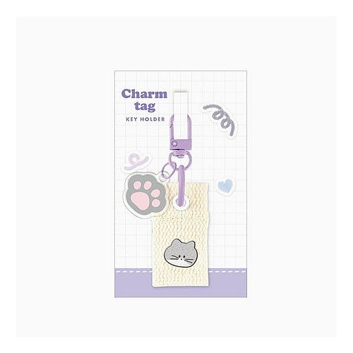 ＃ﾁｬｰﾑﾀｸﾞｷｰﾎﾙﾀﾞｰ ﾈｺ クラックス(CRUX) --- チャームタグキーホルダー ネコ : Charm tag key holder cat :4550451260622
