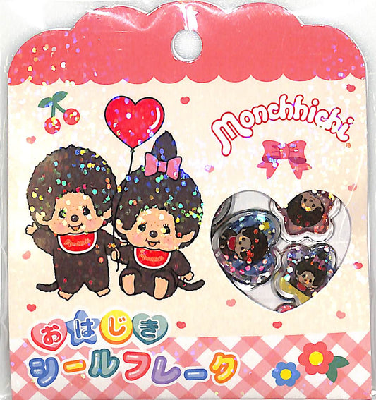 ＃モンチッチ おはじきシールフレーク ノーマル 15枚入り アクリルシール フレークシール 昭和 レトロ キャラクター カミオジャパン :4550451366980