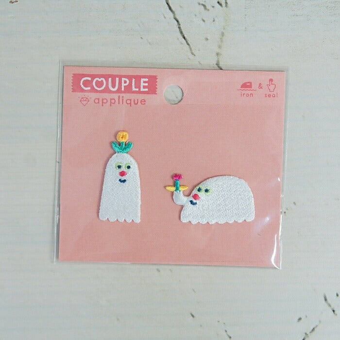 IROHA いろは出版 ｼｰﾙ ･ AIUEOAPPLIQUECOUPLEAQCP-06 OBAKE combi ｱｯﾌﾟﾘｹ ﾜｯﾍﾟﾝ 刺繍 ｼｰﾙ帳 福袋 丸 おしゃれ ｱﾙﾊﾞﾑ ﾃﾞｺﾚｰｼｮﾝ ﾊｰﾄ 大量 ｽﾃｯｶｰ ｽﾏﾎ ごほうび 花 かわいい  ｽｹｼﾞｭｰﾙ帳 手帳の :4560486592360