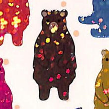Load image into Gallery viewer, ＃ラコルタ　スタンダードミニステッカー　クマとサケ　bear　カラフル　ベア　キラキラ　ホログラム --- : La Colta Standard Mini Sticker Bear and Salmon Bear Colorful Bear Glitter Ho : La Colta Standard Mini Sticker :4562295519415
