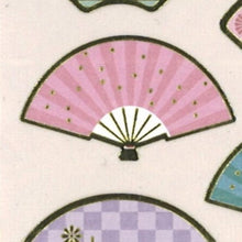 画像をギャラリービューアに読み込む, ＃和柄ｽﾃｯｶｰ扇 --- : Japanese pattern sticker fan :4562295521517
