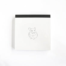 Load image into Gallery viewer, GREENFLASH Animal Series Square Memo Pad Chinchilla A5 B5 Grid Ruled Lined Blank Sticky Notes Cute Stylish Small Ring Character Planner Notebook Timekeeper :4562482820850
