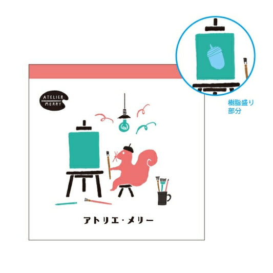 GREENFLASH Green Flash Notebook Square Atelier Merry Memo Pad Square Squirrel A5 B5 Grid Ruled Lined Plain Sticky Notes Memo Pad Cute Stylish Small Ring Character Schedule Book Diary Timekeeper :4562482823240