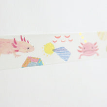 Load image into Gallery viewer, GREENFLASH Seal · Animal Series Gold Leaf Masking Tape Axolotl Seal Book Lucky Bag Circle Stylish Album Decoration Heart Large Quantity Sticker Smartphone Reward Flower Cute Schedule Book Notebook Time Key: 4562482823585
