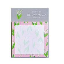 Load image into Gallery viewer, GREENFLASH GREENFLASH Planner Accessories BROOCHIR Square Sticky Notes - Suzuran Lily of the Valley Sticky Notes Post-it Cute Stylish Speech Bubble Schedule Planner Timekeeper :4562482824230
