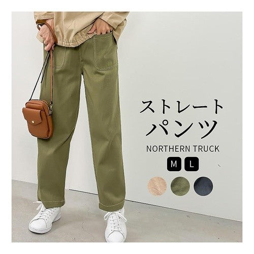 ＃フロントヨークストレートパンツ　M　ﾋﾟ :4570151211410