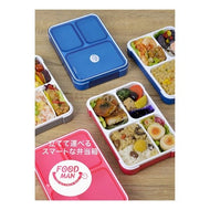 薄型弁当箱 ﾌｰﾄﾞﾏﾝ 600 ｸﾘｱ ﾀﾞｰｸﾌﾞﾙｰ