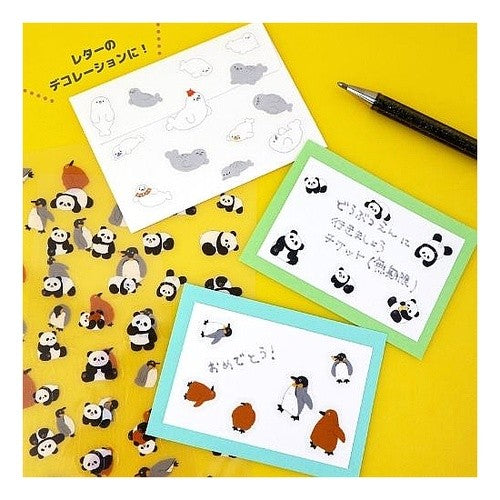 ＃Wクラ　まみれシールシート　あざらし --- シールシート まみれシリーズ 【アザラシ】 MRSE-008 : W Kura Covered Sticker Sheet Seal :4571351423719