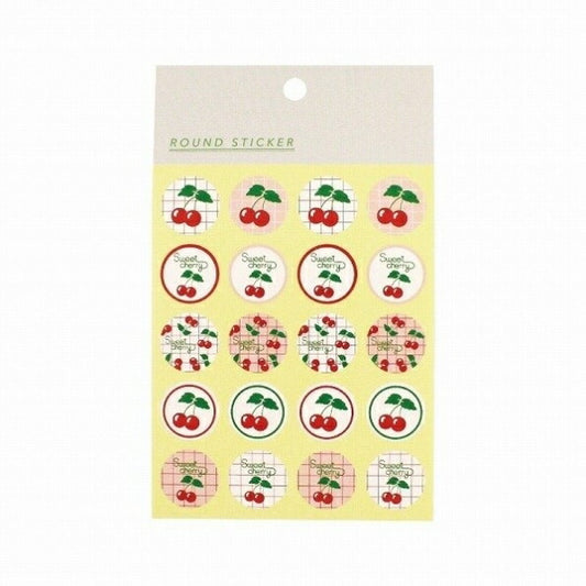 FRONTIER Round Seals, HEIKO Fancy Paper Series Cherry, Showa Retro Seal Book, Lucky Bag, Stylish Album Decoration, Heart, Bulk Stickers, Smartphone, Reward, Flower, Cute, Schedule Book, Notebook Timekeeper: 4580416996013