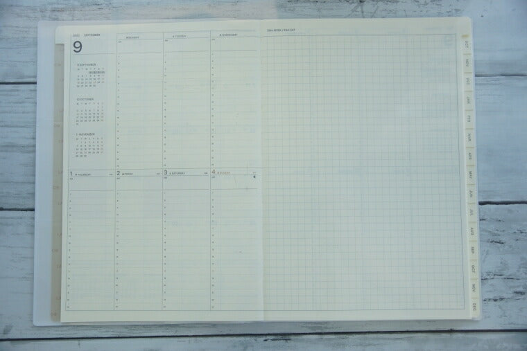 [30% Discount ★ Limited Time Offer] [Email shipping free] LACONIC 2023 January Start 2022 September Start Weekly Vertical Left A5 Typography Gantt Chart Work Planner Timekeeper :4948197026532