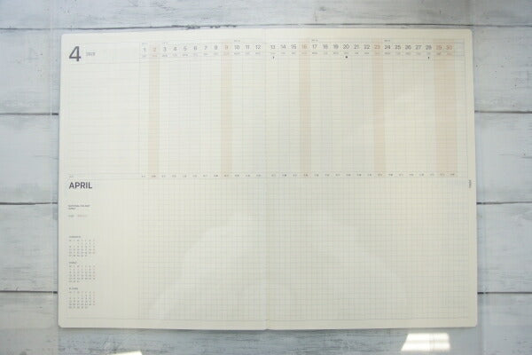[10% OFF ★ Limited Time Offer] [Mail便送料無料] Diary Schedule Book LACONIC 2023 January Start 2022 December Start Monthly A4 Gantt Chart Craft Chipboard Eto Refill Work Plan Size Diary Timekeeper: 4589988491971
