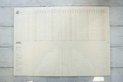 [10% OFF ★ Limited Time Offer] [Mail便送料無料] Diary Schedule Book LACONIC 2023 January Start 2022 December Start Monthly A4 Gantt Chart Craft Chipboard Eto Refill Work Plan Size Diary Timekeeper: 4589988491971