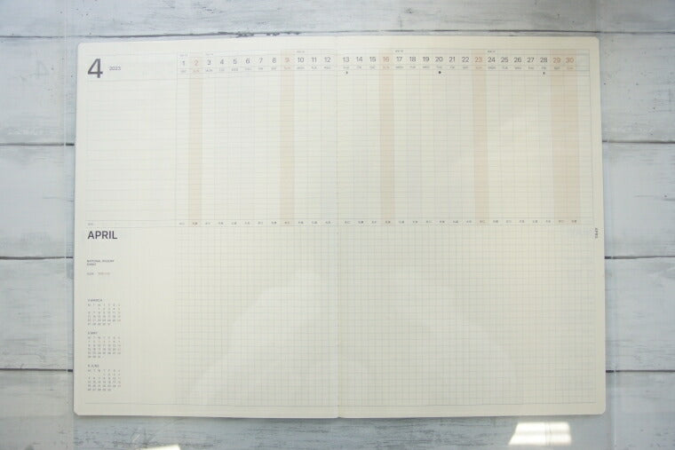 [10% OFF ★ Limited Time Offer] [Mail便送料無料] Diary Schedule Book LACONIC 2023 January Start 2022 December Start Monthly A4 Gantt Chart Craft Chipboard Eto Refill Work Plan Size Diary Timekeeper: 4589988491971